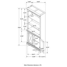 Load image into Gallery viewer, Stigham - Bookcase With 2 Door Cabinet, Adjustable Shelves, Cable Management - Oak
