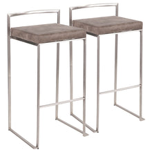 Load image into Gallery viewer, Fuji - Contemporary Stackable Counter Stool (Set of 2) - Stone