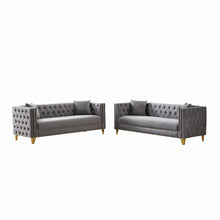 Load image into Gallery viewer, Deep Seat Sofa With Button Nailhead, Square Arm Couches