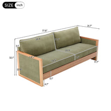 Load image into Gallery viewer, Modern 3 Seater Sofa With Wood Armrests