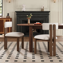 Load image into Gallery viewer, Modern Upholstered Armless Dining Chairs With Metal Legs