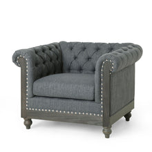 Load image into Gallery viewer, Luminex - Tufted Upholstered Club Chair With Nailhead Accents And Scrolled Tuxedo Arms