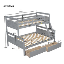 Load image into Gallery viewer, Bunk Bed With Ladder And Safety Guardrail