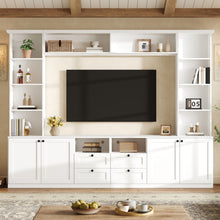 Load image into Gallery viewer, Farmhouse Elegant Entertainment Center Wall Unit With 4 Drawers