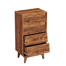 Load image into Gallery viewer, Vintage Style 4 Drawer Double Dresser With Bevel Design - Brown