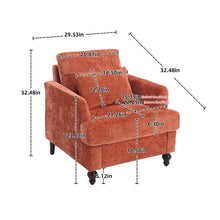 Load image into Gallery viewer, Modern Mid Century Wood Frame Armchair With Tufted Design