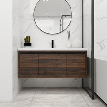 Load image into Gallery viewer, Floating Bathroom Vanity With Resin Sink And Soft Close Doors