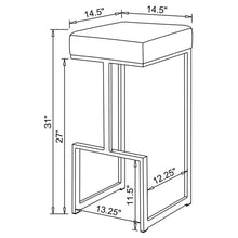 Load image into Gallery viewer, Upholstered Bar Stool With High-Shine Legs