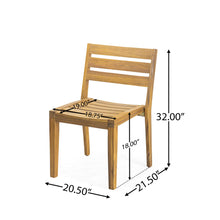 Load image into Gallery viewer, Outdoor Dining Side Chair (Set of 2) - Teak Finish