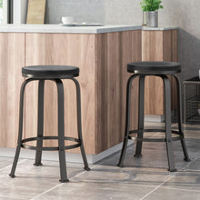 Load image into Gallery viewer, Modern Industrial Counter Stool Set With Swivel Function