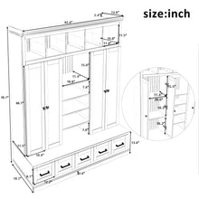 Load image into Gallery viewer, Hall Tree & Bench And 5 Storage Cubbies