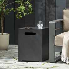Load image into Gallery viewer, Modern Tank Holder Side Table With Powder Coated Frame
