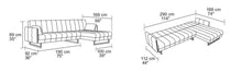 Load image into Gallery viewer, Modern Loft Fabric Right Facing Sofa Bed - Gray