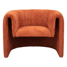 Load image into Gallery viewer, 37" Modern Sherpa And Upholstered Tufted Arm Chair - Burnt Orange