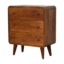 Load image into Gallery viewer, 3 Drawer Mini Curved Chest