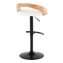 Load image into Gallery viewer, Grotto - Contemporary Adjustable Barstool With Swivel With Rounded T Footrest Elegant Design (Set of 2)