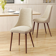 Load image into Gallery viewer, Mid Century Modern Fabric Armless Dining Chair