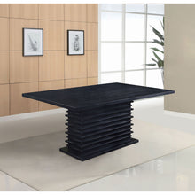 Load image into Gallery viewer, Monette - Rectangle Dining Table With Layered Pedestal Base - Black