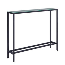 Load image into Gallery viewer, Gunmetal Mirrored Glass Console Table - Black