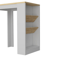 Load image into Gallery viewer, Kitchen Island With Storage - White / Natural