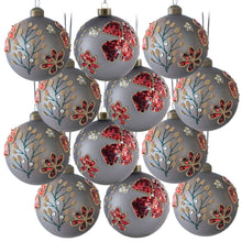 Load image into Gallery viewer, Glass Decorative Hanging Ball Christmas Tree Ornaments For Holiday Party Decorations