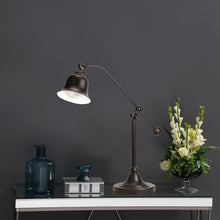 Load image into Gallery viewer, Edmond - Bell Down Table Lamp With Shade - Brown