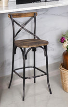 Load image into Gallery viewer, 43" Iron Bar Chair - Brown / Black