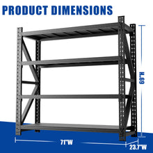 Load image into Gallery viewer, Heavy Duty 4 Shelf Garage Shelving Unit