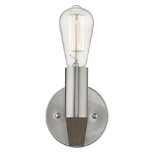 Load image into Gallery viewer, Metal And Wood Wall Sconce - Silver