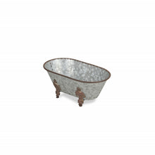 Load image into Gallery viewer, Hand Painted Decorative Tub Tabletop Sculpture (399644) - Gray