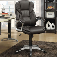 Load image into Gallery viewer, Swivel Office Chair With Armrests, Adjustable Height - Brown