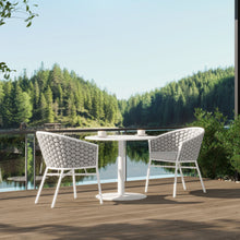 Load image into Gallery viewer, Rowan - Rope Barrel Back Patio Dining Chairs (Set of 2) - Optic White