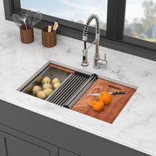 Load image into Gallery viewer, Undermount Workstation Kitchen Sink Stainless Steel Single Bowl