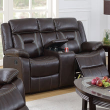 Load image into Gallery viewer, Modern Reclining Loveseat With Console, Cup Holders, Storage
