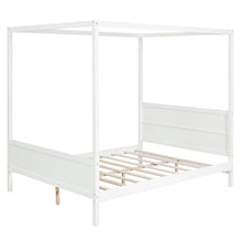 Load image into Gallery viewer, Canopy Platform Bed With Headboard And Footboard, Slat Support Leg