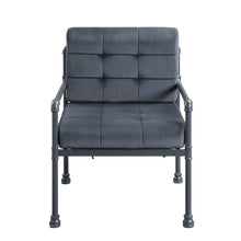 Load image into Gallery viewer, Velvet And Steel Arm Chair - Gray