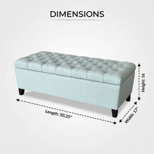 Load image into Gallery viewer, Storage Ottoman Bench With Safety Hinges
