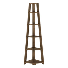 Load image into Gallery viewer, Five Tier Corner Bookcase - Dark Brown