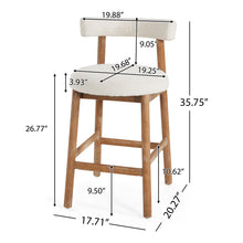 Load image into Gallery viewer, Counter Stool For Kitchen, Dining & Cafe (Set of 2) - Natural / Beige