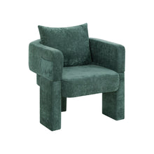 Load image into Gallery viewer, Modern 3 Leg Chenille Accent Chair With Ergonomic Arms & Removable Pillow