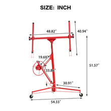 Load image into Gallery viewer, Drywall Lift Panel Hoist Jack Lifter With Caster Wheels And Telescopic Arm