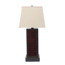 Load image into Gallery viewer, 31" Metal Bedside Table Lamp With White Shade - Black