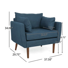Load image into Gallery viewer, Luminate - Upholstered Fabric Club Chair With Tapered Legs And 2 Accent Pillows