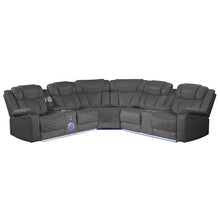 Load image into Gallery viewer, Challenger - Recliner Sectional Sofa, Built In USB, C Ports & Bluetooth