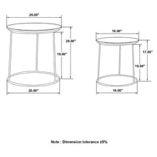 Load image into Gallery viewer, 2 Piece Nesting Table With Embossed Tops And Base - Black