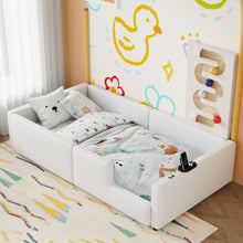 Load image into Gallery viewer, Platform Bed With Guardrail And Charging Station