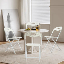 Load image into Gallery viewer, Folding Chairs, Stackable & Waterproof (Set of 4) - White