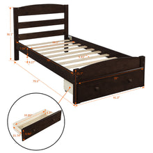 Load image into Gallery viewer, Platform Bed Frame With Storage Drawer And Wood Slat Support No Box Spring Needed