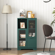 Load image into Gallery viewer, Modern Cabinet With Glass Doors And Drawer