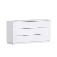 Load image into Gallery viewer, 62" Wood Six Drawer Double Dresser - White